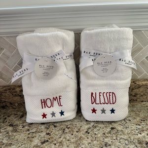 Rae Dunn 4th of July Hand Towels 2 sets of 2